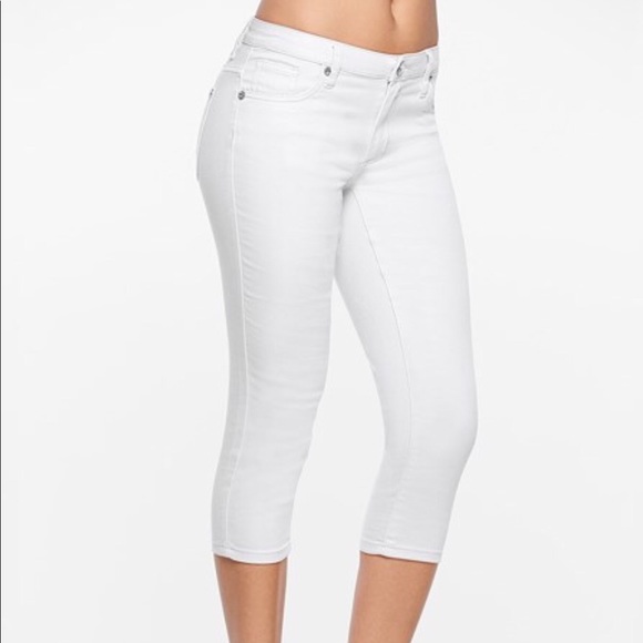 Venus White Capri Pants W Rhinestones 